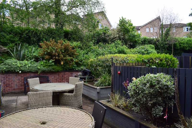 Garden patio area with furniture